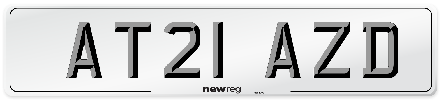 AT21 AZD Number Plate from New Reg